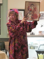 Julie, displaying one of the many entries in this year's show